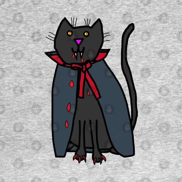 Halloween Horror Vampire Cat by ellenhenryart